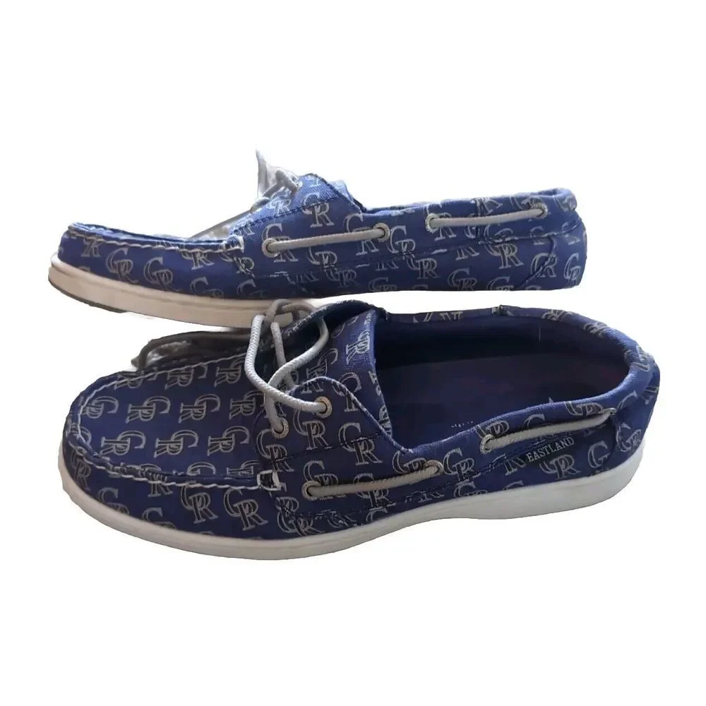 Women's Summer MLB Colorado Rockies Canvas Boat‎ ShoeSz9.5 Baseball Woman's